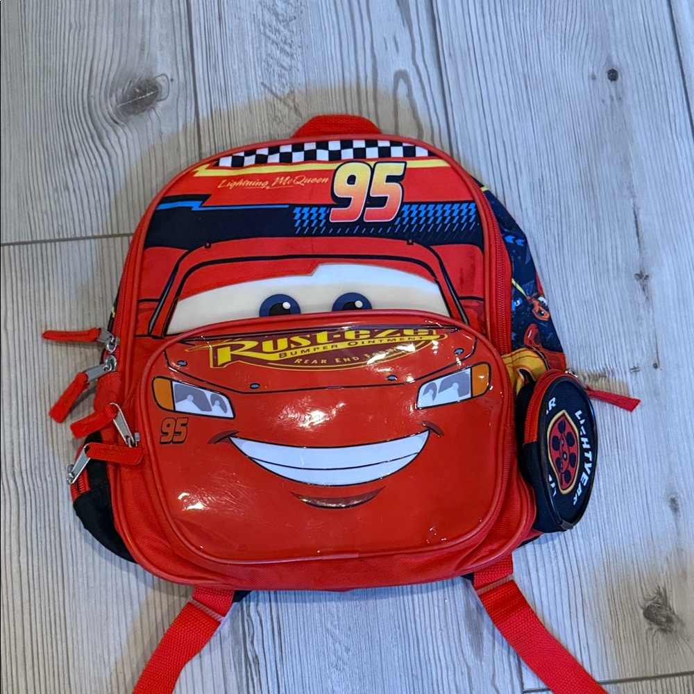 Disney Cars Lightning McQueen Red Backpack